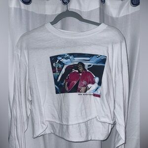 Cropped BIG print Long Sleeve